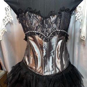 NWT” Grey and black corset